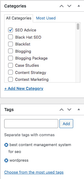 Wordpress Categories And Tags